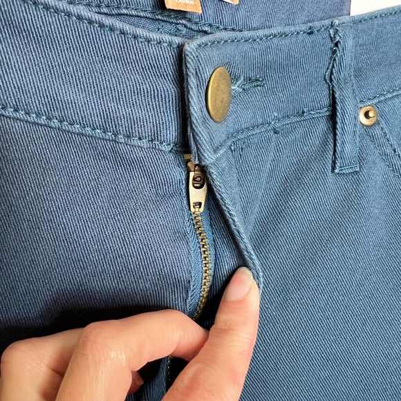 NWT Ellen Tracy Betty Slim Ankle Pants 6 Blue High Waist Straight Casual Stretch - Picture 8 of 8